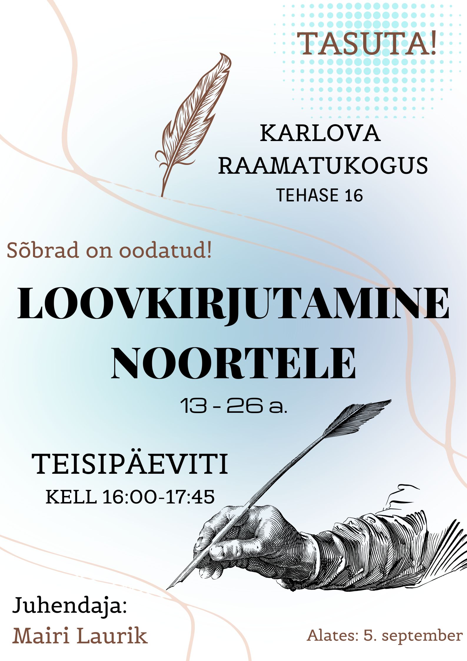 Loovkirjutamine noortele