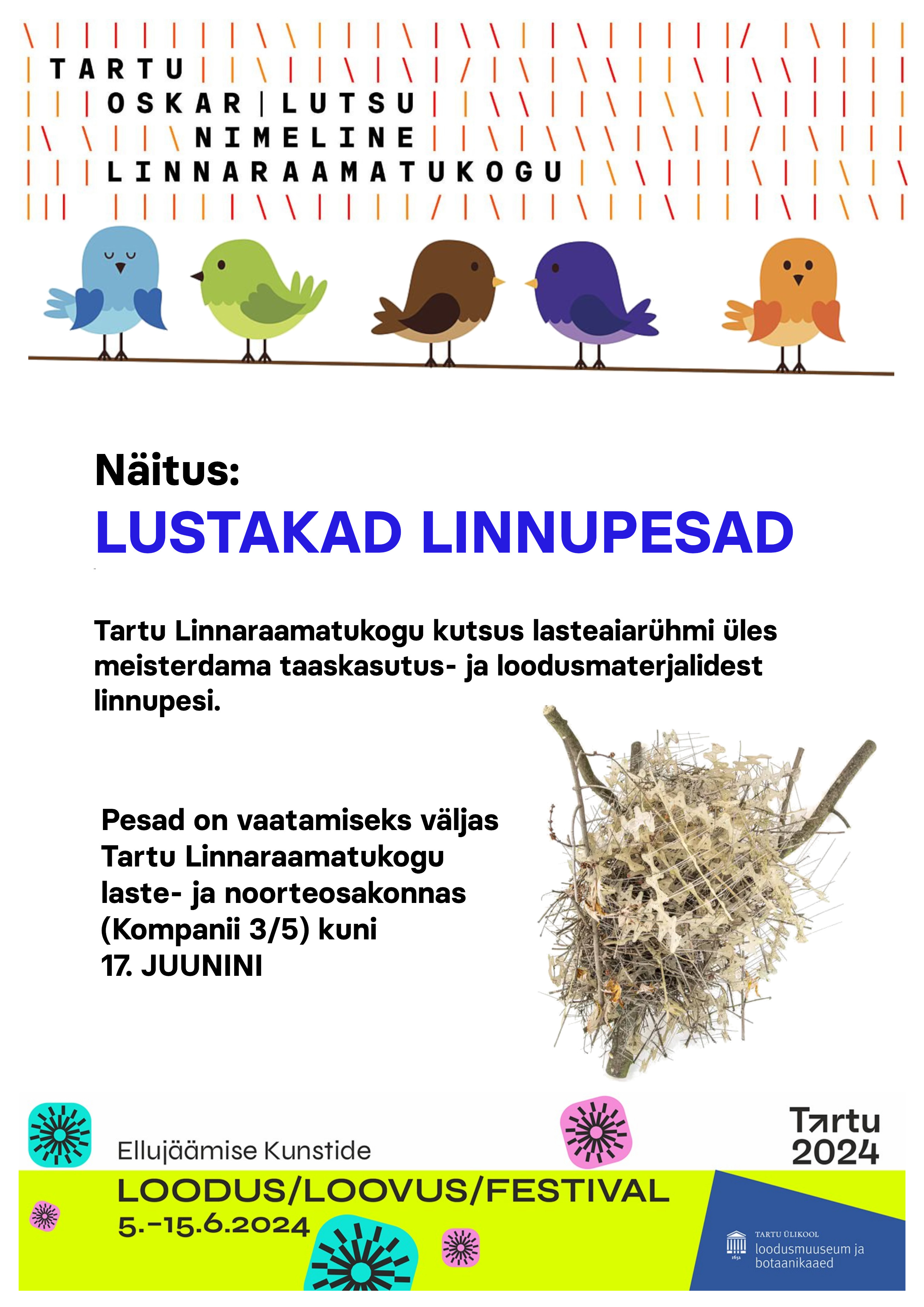 näitus lustakad linnupesad